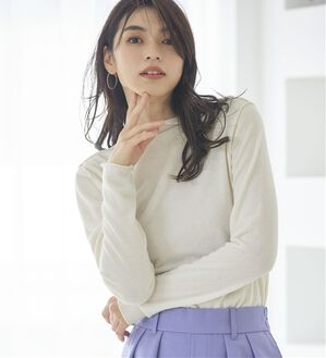 RANAN（ラナン）の「前後２ＷＡＹ！メロウ使いニットソーフリルプルオーバー（カットソー）」｜アイボリー
