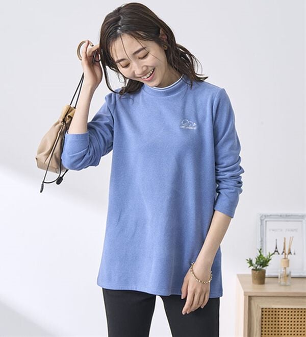 BELLUNA（ベルーナ）の「ふんわりなめらかネコちゃん刺しゅうチュニック（チュニック）」｜詳細画像