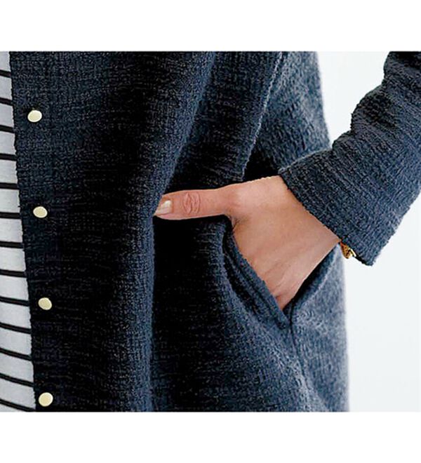 BELLUNA（ベルーナ）の「ツイード調カーデ&times;ボーダーアンサンブル（アンサンブル）」｜詳細画像