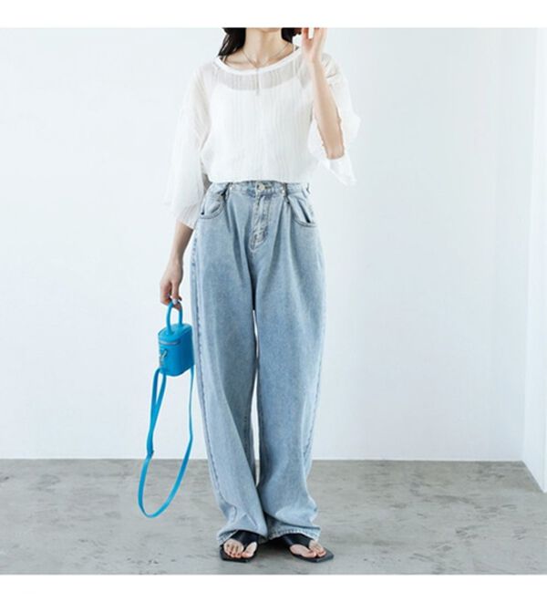 GeeRA（ジーラ）の「前後２ＷＡＹシアーＴシャツブラウス（ブラウス）」｜詳細画像