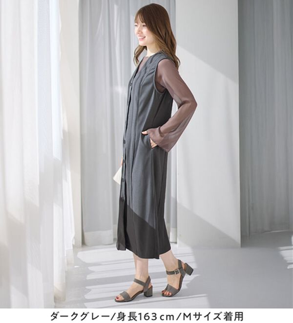 alotta（アロッタ）の「大人上品フレアジレワンピース（ジャンパースカート）」｜詳細画像