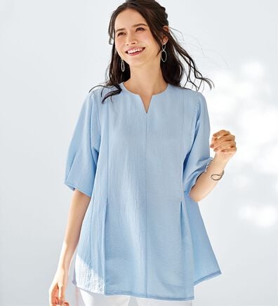 BELLUNA（ベルーナ）の「スッキリ見せ！ポコポコ素材プルオーバー（ブラウス）」