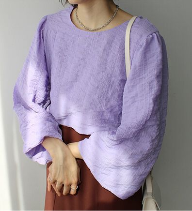 GeeRA（ジーラ）の「ワッシャー素材バルーン袖ブラウス（ブラウス）」