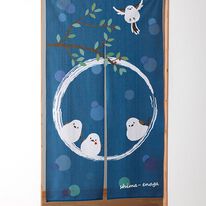 「シマエナガちゃんのれん（のれん・間仕切り・カフェカーテン）」