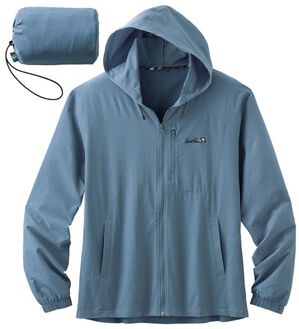 「＜アーノルド　パーマー＞シアサッカーポケッタブルパーカー（メンズパーカー）」｜ブルー