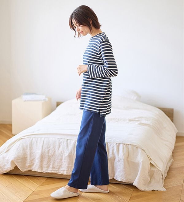 LAVIENNE（ラヴィエンヌ）の「【とろける肌心地】綿１００％あったかスムースパジャマ（パジャマ・ルームウェア）」｜詳細画像