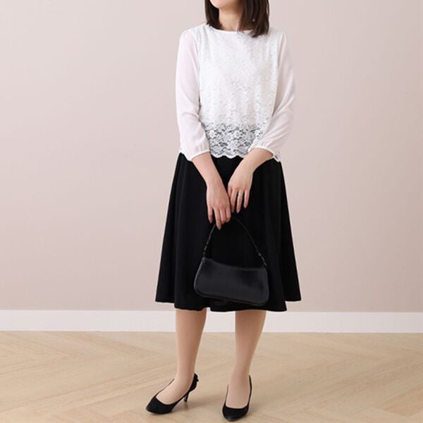 BELLUNA（ベルーナ）の「＜ＢＥＬＬＵＮＡ　ＦＯＲＭＡＬ＞レース切替デザインワンピース（その他ワンピース）」｜詳細画像