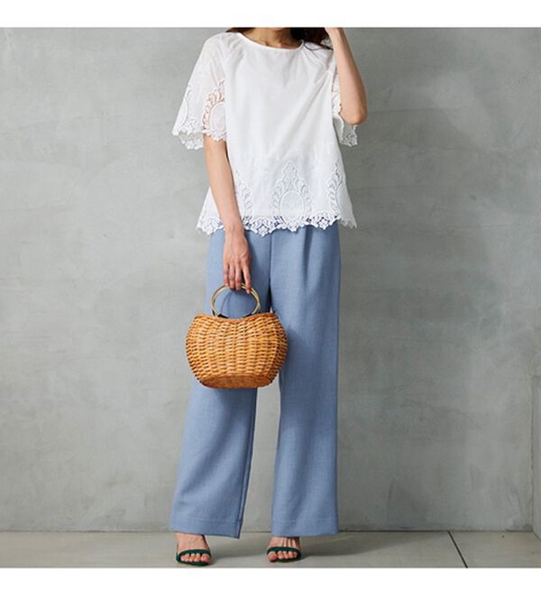 Nala ナラ　リネンライクバルーンパンツ　Mサイズ　ベージュ リネンライクパンツセットアップ - ベルーナ【公式】