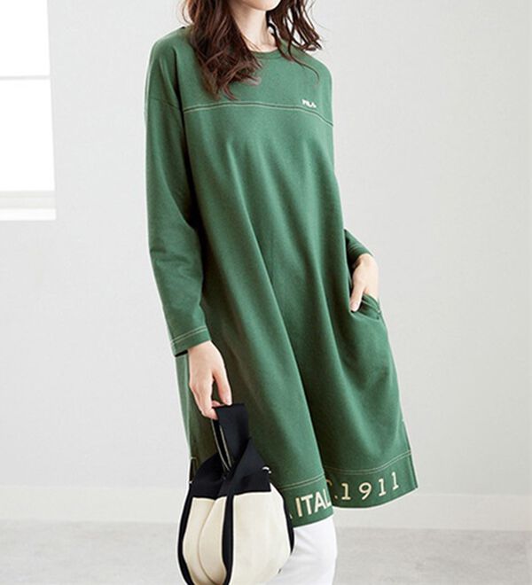 BELLUNA（ベルーナ）の「＜ＦＩＬＡ＞配色ステッチデザインワンピース（その他ワンピース）」｜詳細画像