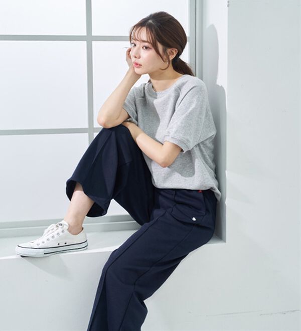 BELLUNA（ベルーナ）の「【ＰＯＬＯ　ＢＣＳ】裏毛素材センターシームワイドパンツ（フルレングスパンツ）」｜詳細画像