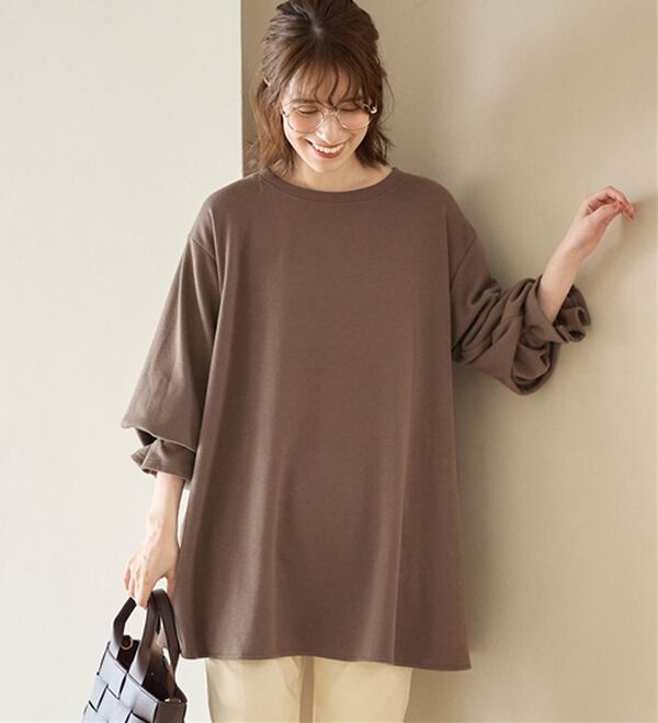 Viola e Viola（ヴィオラ エ ヴィオラ）の「裏ファー袖タックチュニック（チュニック）」｜詳細画像