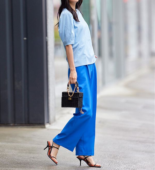 RANAN（ラナン）の「【選べる２丈】機能付！美脚シルエットセンタープレスワイドパンツ（フルレングスパンツ）」｜詳細画像