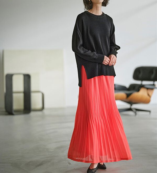 RANAN（ラナン）の「シフォンプリーツマキシスカート（ロングスカート）」｜詳細画像