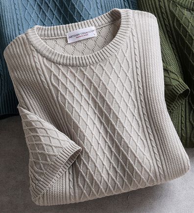 「＜アルチザン・テナシティ＞上質さを物語る日本製麻混ニット（メンズニット・セーター）」