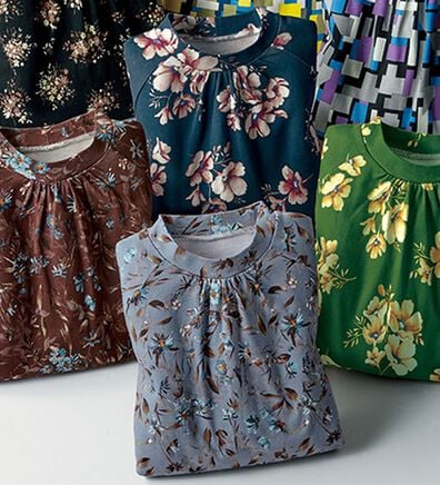 BELLUNA（ベルーナ）の「超長綿１００％彩りプリントチュニック（カットソー）」