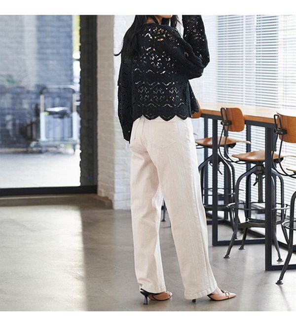 RANAN（ラナン）の「かぎ針風ショート丈プルオーバー（ニット・セーター）」｜詳細画像