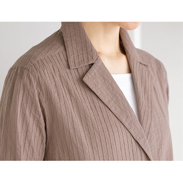 ルフラン（ルフラン）の「ピンタック素材ロングジャケット（その他ジャケット）」｜詳細画像