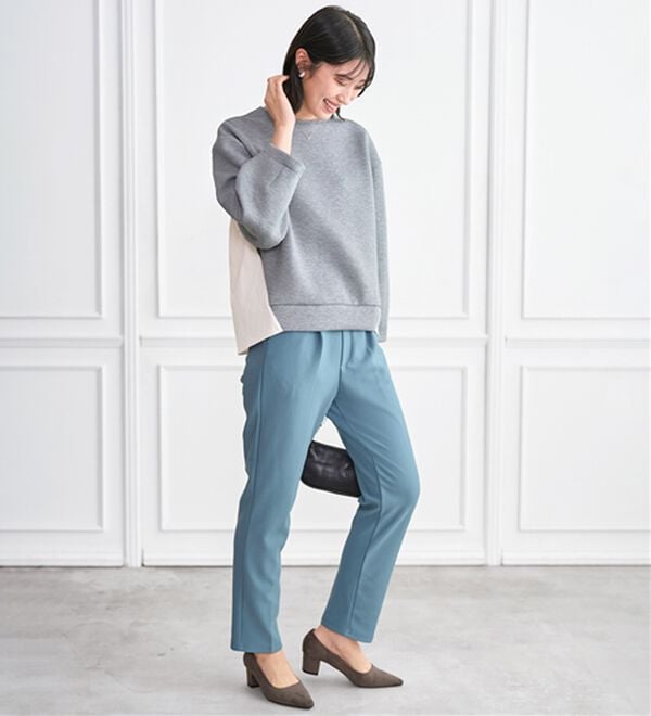 BELLUNA（ベルーナ）の「バックスリットデザイン異素材プルオーバー（カットソー）」｜詳細画像