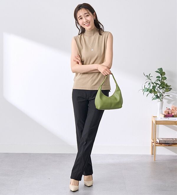 BELLUNA（ベルーナ）の「【選べるデザイン】Ｔシャツが苦手な方に！ひんやり綿混ニットＴ（ニット・セーター）」｜詳細画像