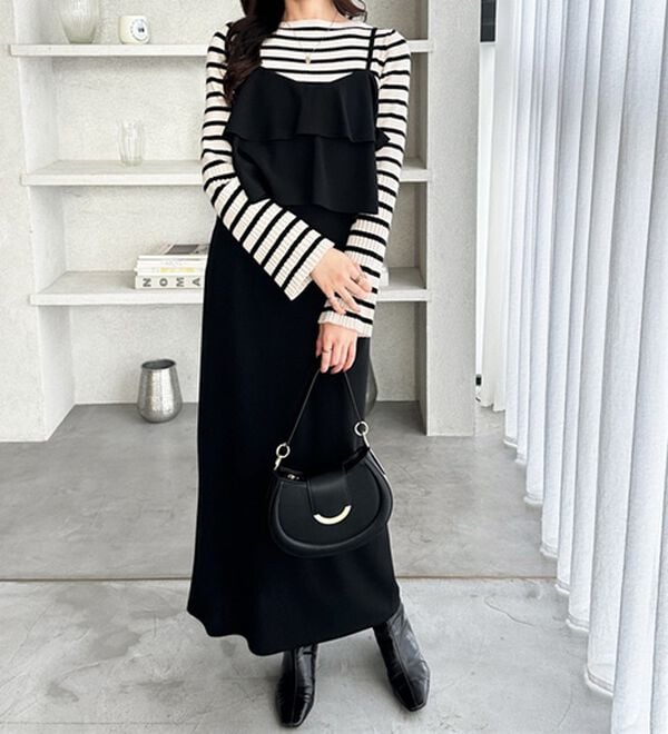 GeeRA（ジーラ）の「フリルキャミワンピース（カットソーワンピース）」｜詳細画像