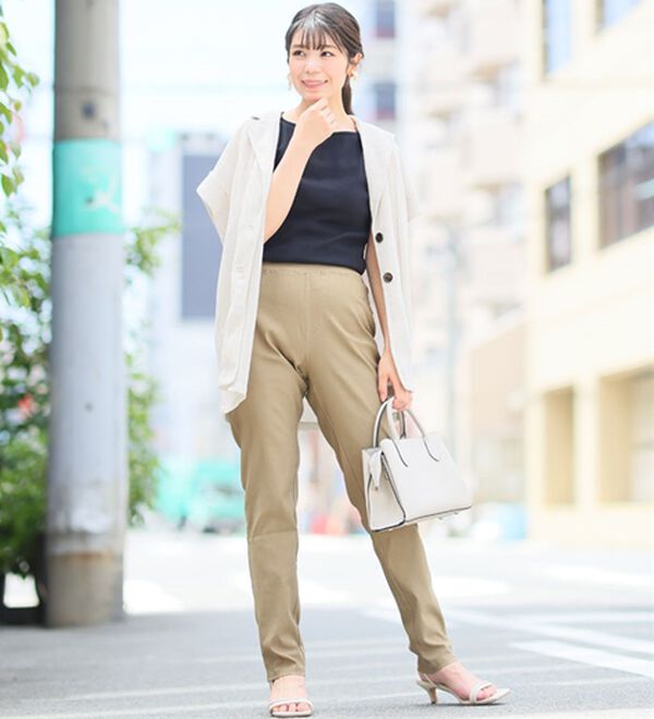 A HAPPY MARILYN（アハッピーマリリン）の「【Ｍ～８Ｌ】【楽冷】接触冷感ストレッチ美脚レギンスパンツ（フルレングスパンツ）」｜詳細画像