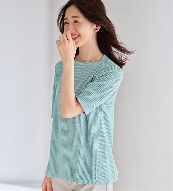 BELLUNA（ベルーナ）の「テンセル（ＴＭ）繊維混ストレッチプルオーバー（カットソー）」｜詳細画像