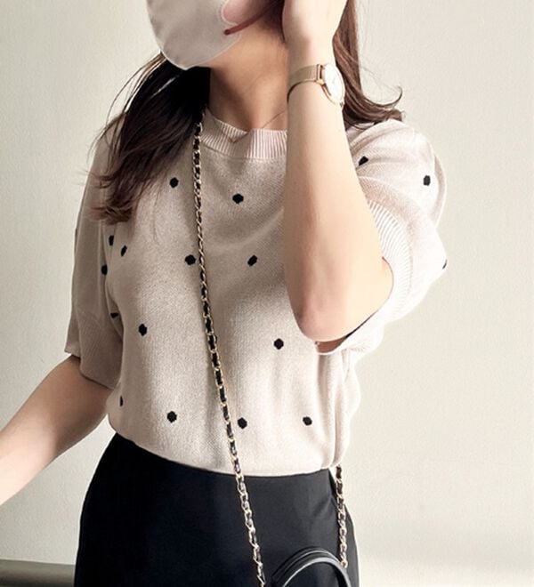 GeeRA（ジーラ）の「ドット柄ジャガードトップス（ニット・セーター）」｜詳細画像