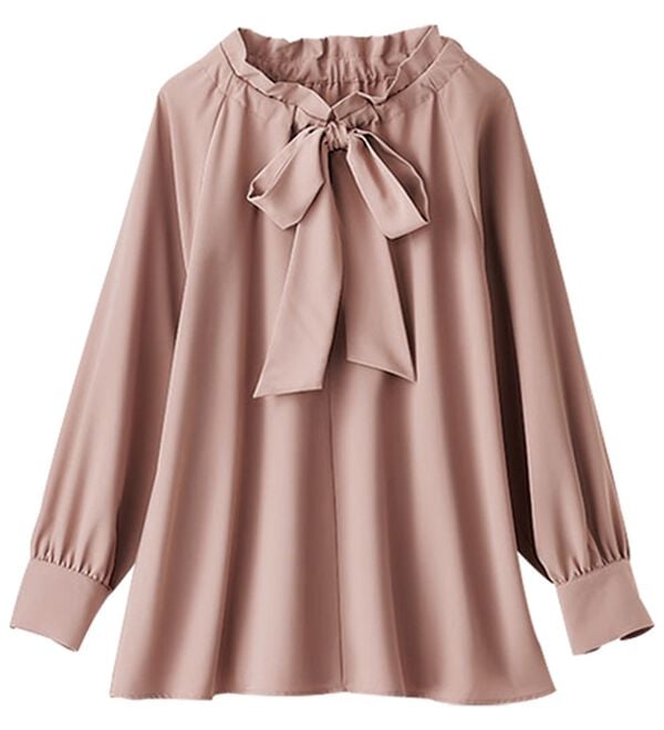 BELLUNA（ベルーナ）の「着脱楽々！フリル衿ボウタイブラウス（ブラウス）」｜詳細画像