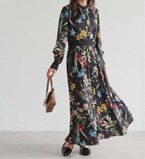 RANAN（ラナン）の「レトロフラワーシャツワンピース（プリントワンピース）」｜詳細画像