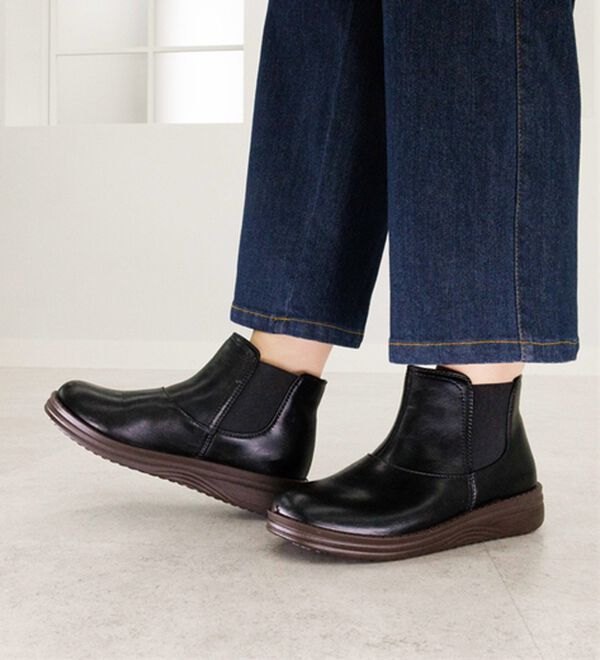 BELLUNA（ベルーナ）の「幅広軽量柔らかソールのスリッポンブーツ（ブーツ）」｜詳細画像