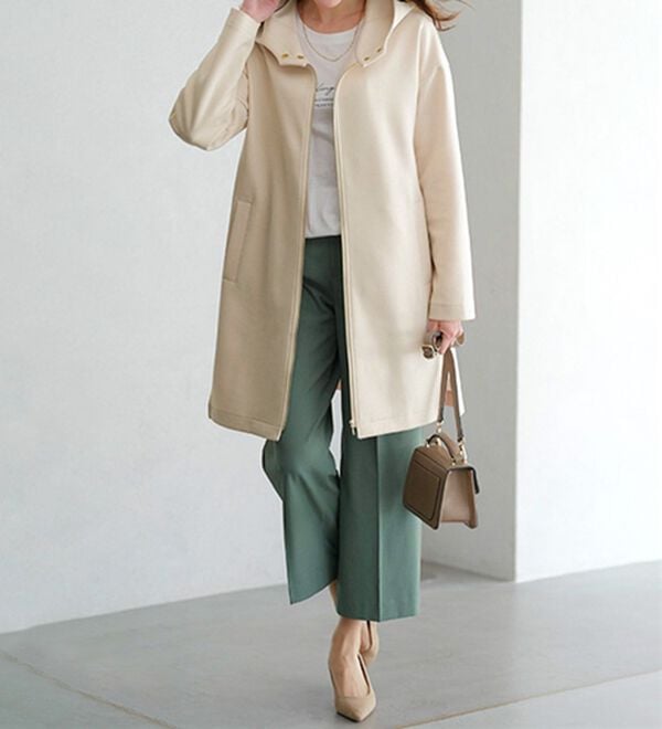 BELLUNA（ベルーナ）の「衿デザインロング丈パーカー（パーカー）」｜詳細画像