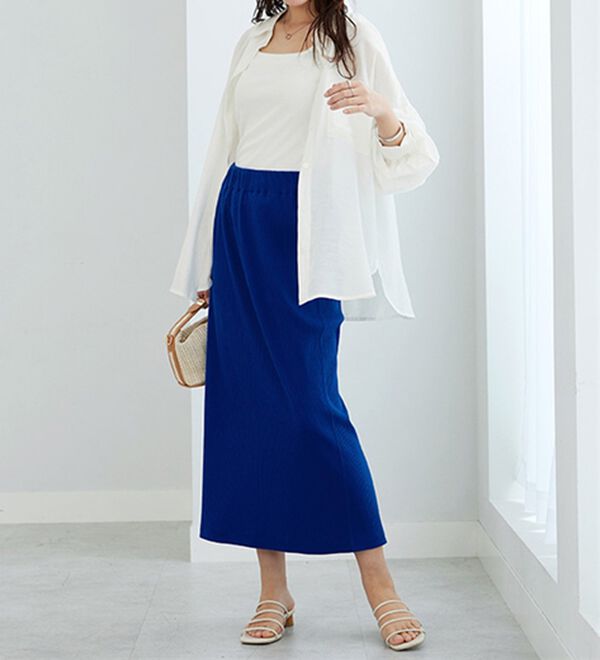 GeeRA（ジーラ）の「【着回し力◎】楽ちんすっきり見え！リブロングスカート（ロングスカート）」｜詳細画像