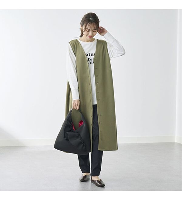 BELLUNA（ベルーナ）の「軽量大人フリル三角トート（ハンドバッグ）」｜詳細画像