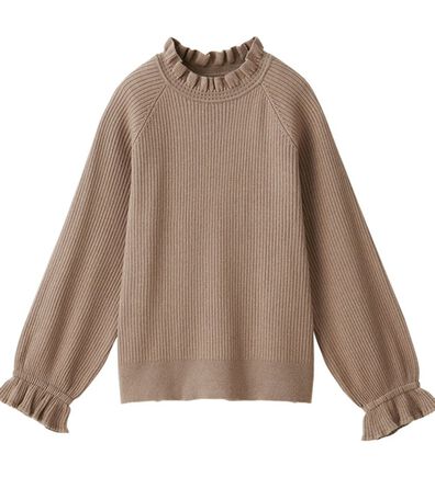 alotta（アロッタ）の「フリル衿パフ袖ニット（ニット・セーター）」