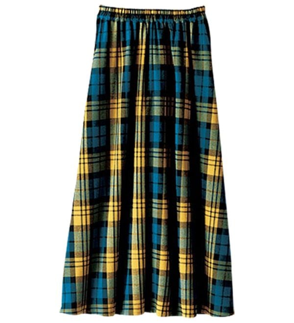 BELLUNA（ベルーナ）の「ウール調チェック柄タックデザインスカート（ロングスカート）」｜詳細画像