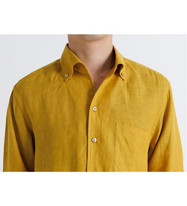 「＜コムルヴァン・オム＞大人のフレンチリネン１００％シャツ（メンズシャツ）」｜詳細画像