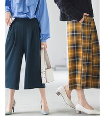 RANAN（ラナン）の「裏起毛ガウチョパンツ　クロップド（フルレングスパンツ）」