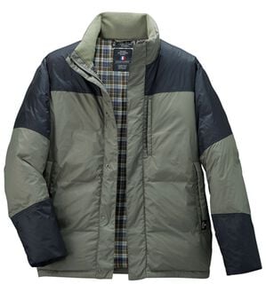 「＜コムルヴァン・オム＞洗えるフレンチダウン切替ジャケット（メンズダウンジャケット）」｜カーキ切替