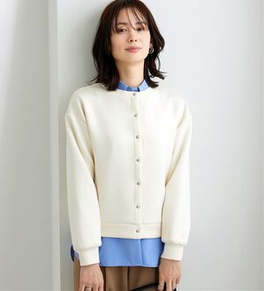 BELLUNA（ベルーナ）の「きれい見えスナップボタンカーディガン（ニットカーディガン）」｜アイボリー
