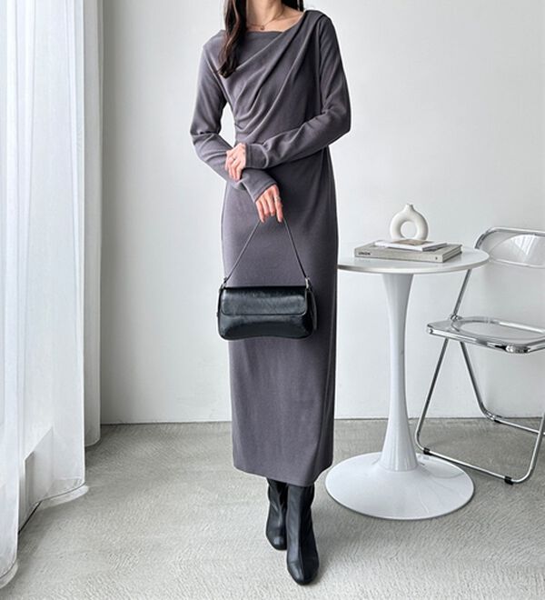 GeeRA（ジーラ）の「ドレープデザインワンピース（その他ワンピース）」｜詳細画像