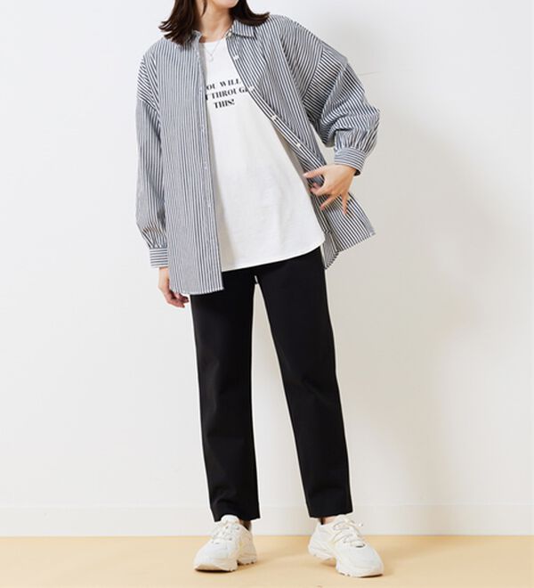 BELLUNA（ベルーナ）の「ツイルジャージー素材テーパードパンツ（テーパードパンツ）」｜詳細画像