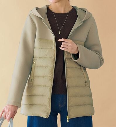 BELLUNA（ベルーナ）の「【ＦｕｗａｉｒＬｉｇｈｔ】異素材切替軽量ダウンジャケット（ダウンコート・ジャケット・ベスト）」