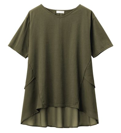 alotta（アロッタ）の「【接触冷感】バックシフォン切替チュニック（チュニック）」