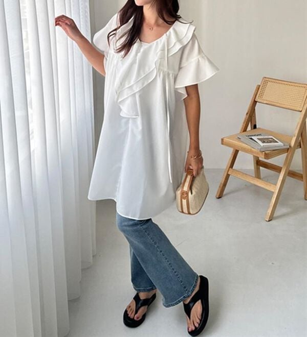 GeeRA（ジーラ）の「ビッグフリルカラーワンピース（その他ワンピース）」｜詳細画像