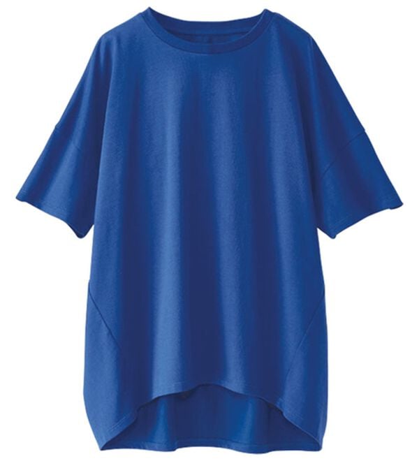 BELLUNA（ベルーナ）の「シュッと体型カバー！コクーンTシャツ（カットソー）」｜詳細画像