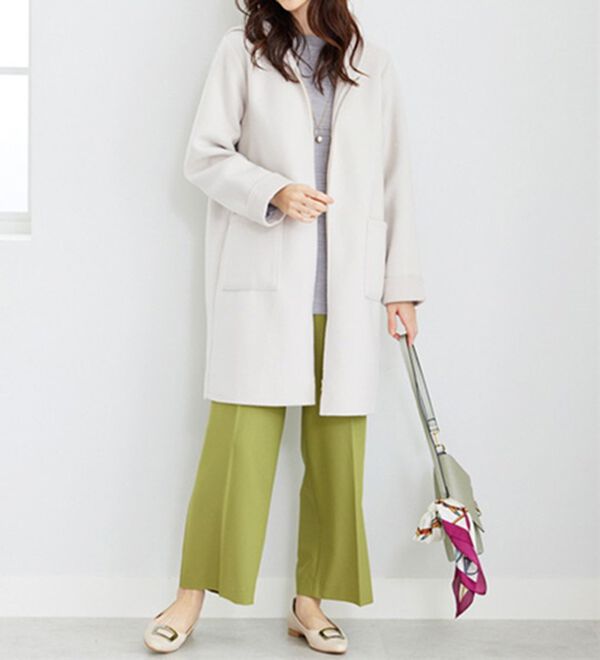 BELLUNA（ベルーナ）の「裏あぜ素材フードデザインコート（ロングコート）」｜詳細画像