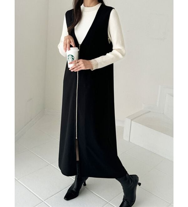 GeeRA（ジーラ）の「３ＷＡＹジップデザインジレワンピース（ジレ）」｜詳細画像