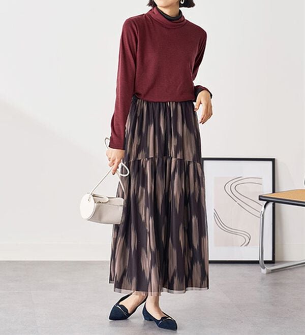 BELLUNA（ベルーナ）の「しっとり素材配色デザインプルオーバー（カットソー）」｜詳細画像