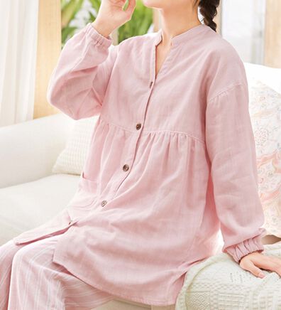 LAVIENNE（ラヴィエンヌ）の「綿１００％ふんわり可愛いダブルガーゼパジャマ（パジャマ・ルームウェア）」