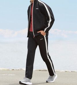 「【２着組】＜ケー・スイス＞暖か機能付き快適アクティブジャージスーツ上下２着組（ビジネススーツ）」